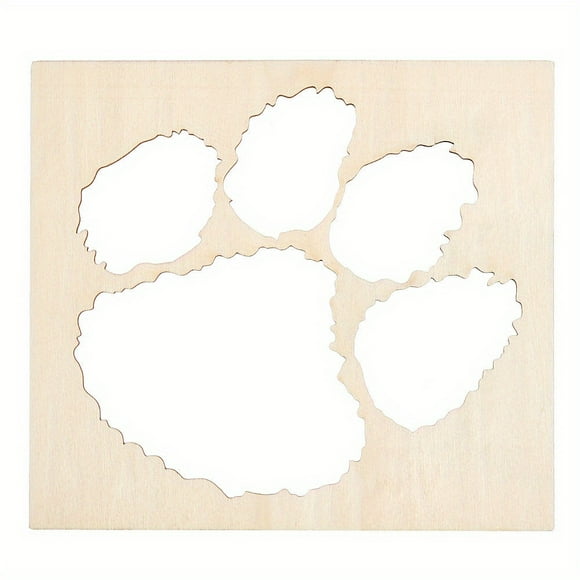 20pcs Unfinished Wood Cutouts Laser Cut Wood Shapes for Home Decor Ornament DIY Craft Art Project Dog Paw Prints Tan 20x18cm