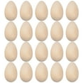 thumbnail image 1 of 20pcs Unfinished Wooden Eggs Graffiti Wooden Eggs DIY Easter Egg Decoration, 1 of 10