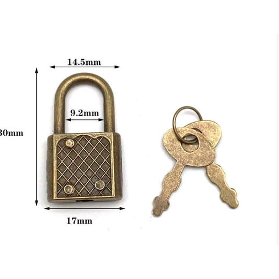 20pcs Vintage Padlocks Retro Metal Lock and Key Archaize Mini Luggage Box Key Lock for Small Chest Box Notebook Vintage Bronze