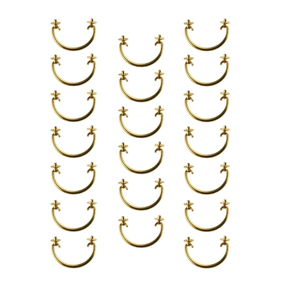 20pcs Vintage Ring Pulls Handles, 3.26" Hole Centers Bail Drawer Pull Drop Dresser Handle Case Box Cabinet Pull Knob