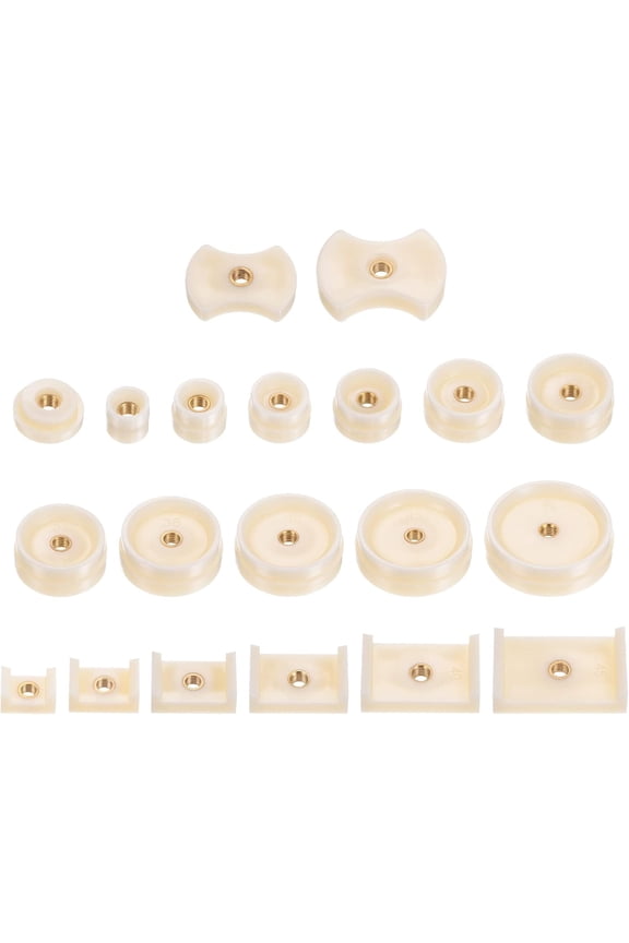 20pcs Watch Case Press Die Kit, Back Nylon Fitting Dies Set Repair Tool for Table Model Capping Machine, White -