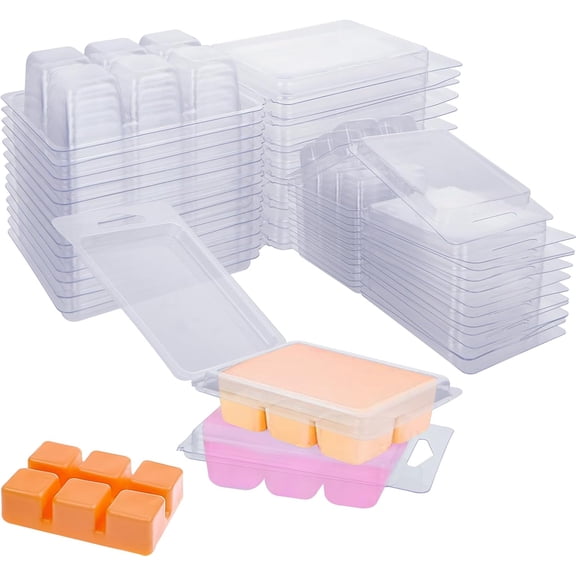 20pcs Wax Melt Molds Containers Wax Melt Packaging Clamshells