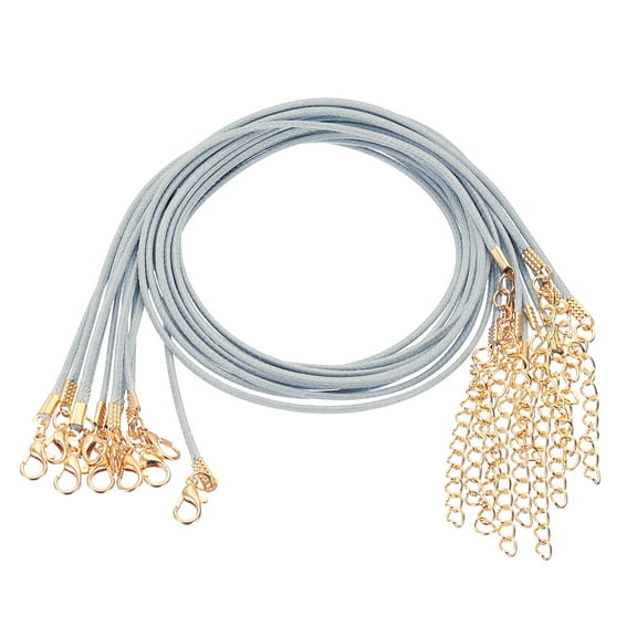 20pcs Waxed Necklace Cord Bulk, 18 Inches and 1.5mm Dia Necklace String Rope with Clasp for Pendants, Bracelets, Necklaces, Jewelry Making Beading Supplies, Dark Blue