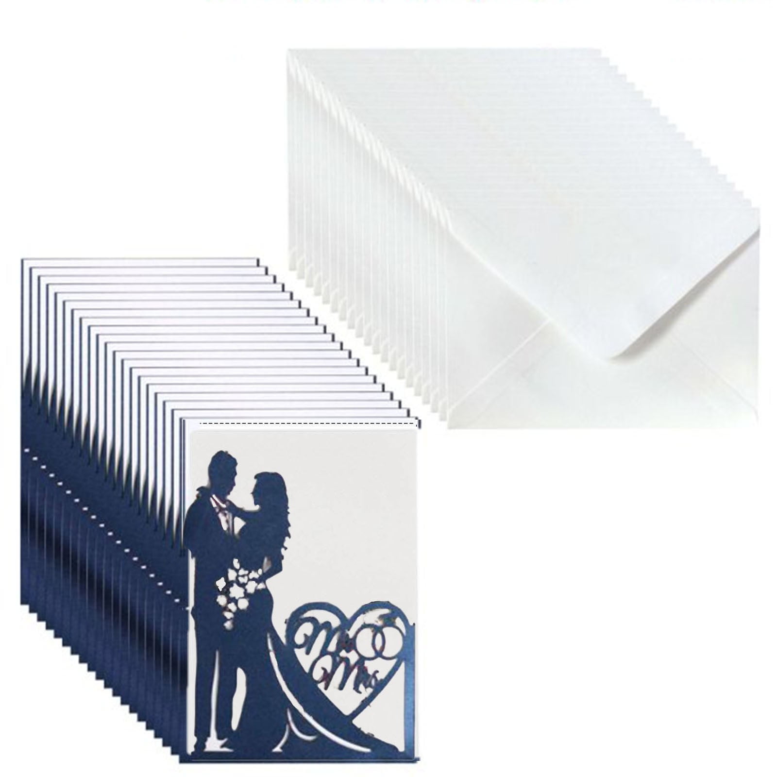 20pcs Wedding Invitations Card Invite Envelopes Kit Bridal Shower Engagement Party Supplies