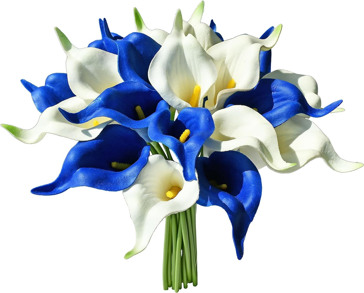 20pcs White Fake Flowers Artificial Calla Lily Silk Flowers 13.4" for Mother's Day Easter Home Kitchen & Wedding