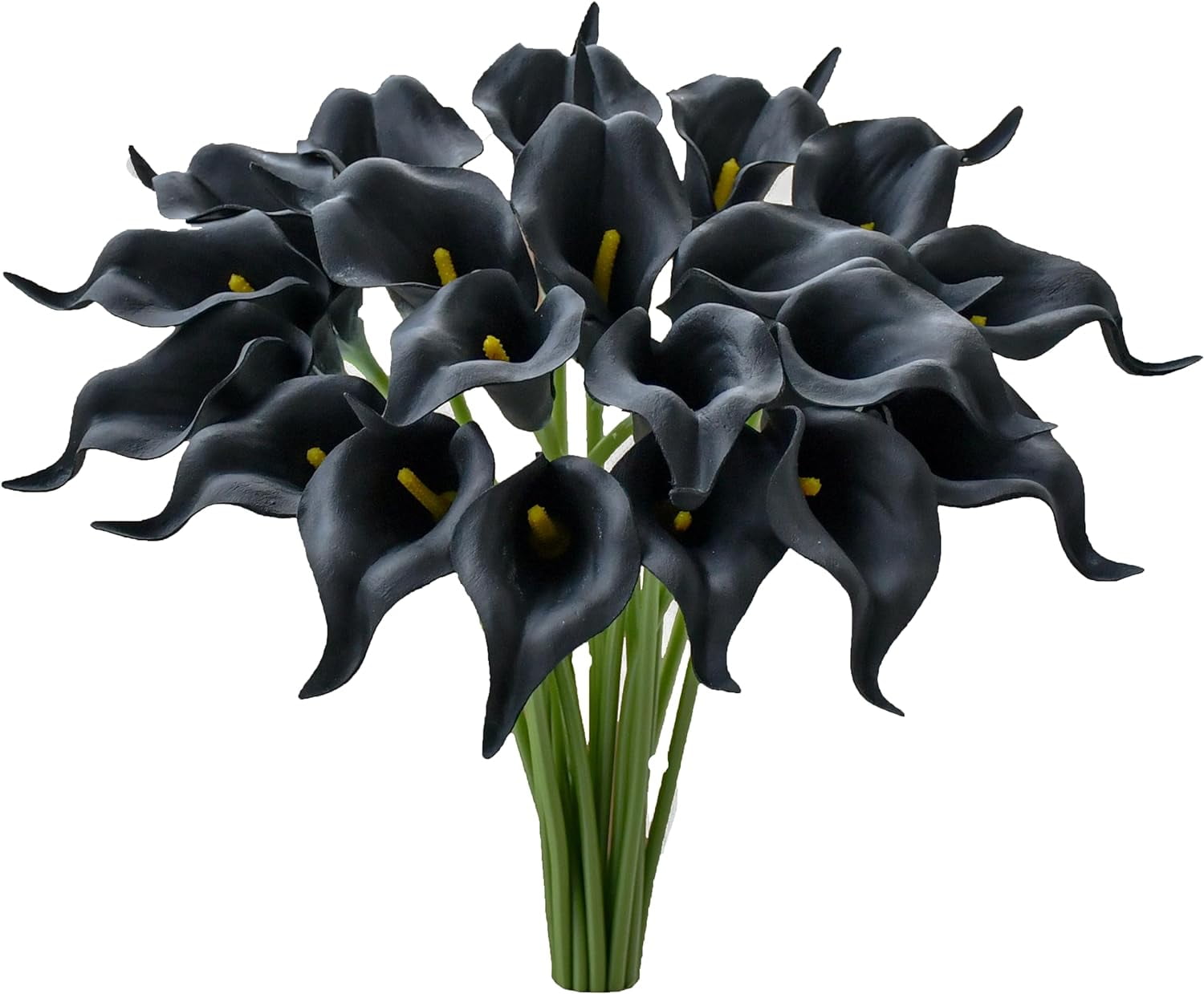 20pcs White Fake Flowers Artificial Calla Lily Silk Flowers 13.4" for Mother's Day Easter Home Kitchen & Wedding