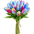 thumbnail image 1 of 20pcs White Flowers Artificial Tulip Silk Fake Flowers 13.5" for Mother's Day Easter Valentine’s Day Gifts in Bulk Home Kitchen Wedding Decorations, 1 of 5