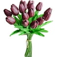 thumbnail image 1 of 20pcs White Flowers Artificial Tulip Silk Fake Flowers 13.5" for Mother's Day Easter Valentine’s Day Gifts in Bulk Home Kitchen Wedding Decorations, 1 of 5