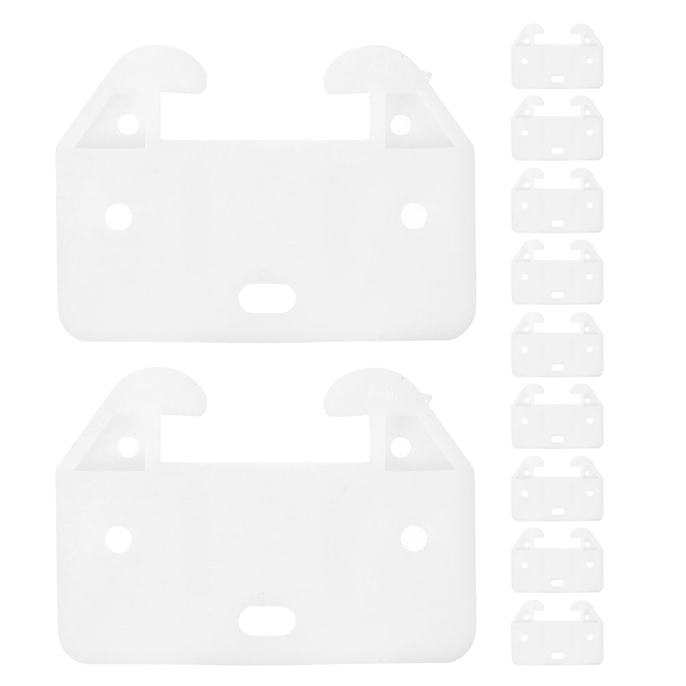 20pcs White Plastic Drawer Slide Brackets for Dresser Hutches and