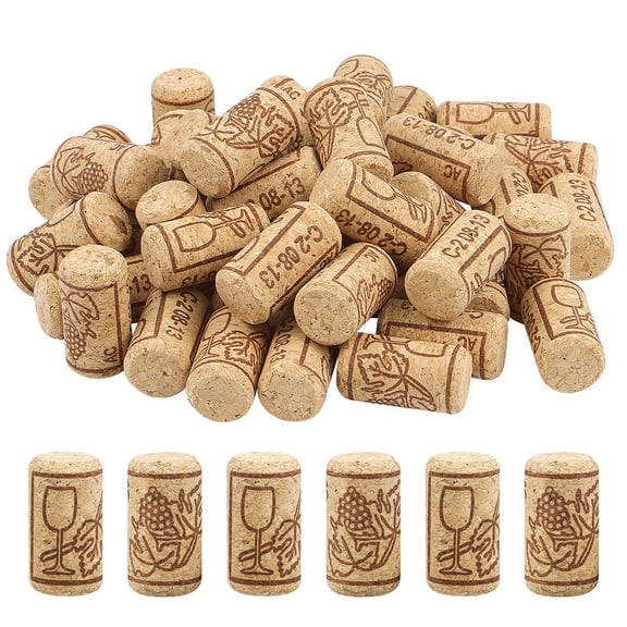 20pcs Wine Bottle Plugs Patterned Corks Wine Beer Bottle Stoppers Replacement Corks