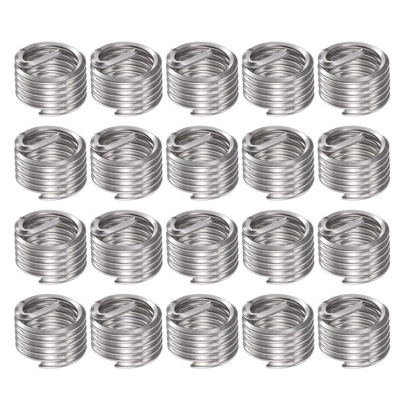 20pcs Wire Threaded Inserts 6#-32 UNC 1D 3.5mm 304 Stainless Steel Helical Coiled Wire Thread Sleeve