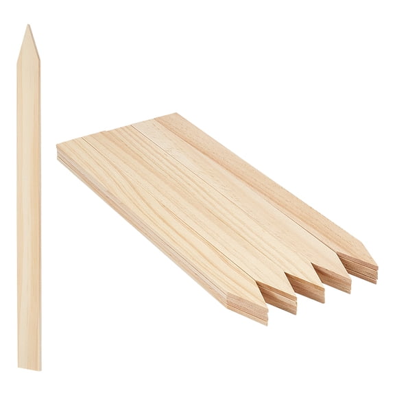 20pcs Wooden Garden Stakes 11.8inch Grade and Survey Stakes Wooden Garden and Sign Post Stake