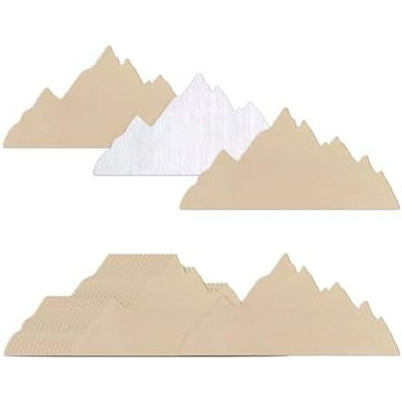 20pcs Wooden Mountain Shaped DIY Craft Cutouts Mountains Unfinished Wood Tags Ornaments for Wedding Birthday Home Party Decoration$$Art & Craft