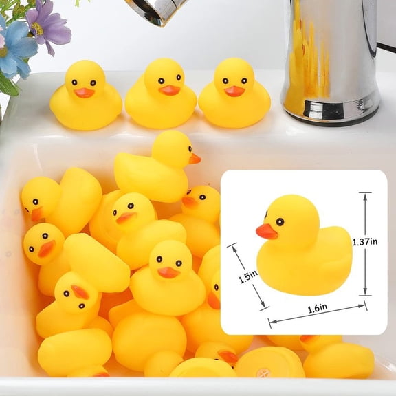20pcs Yellow Mini Rubber Ducks in Bulk Duck Gifts Mini Ducks Small Duck Float Pool Ducks Bulk Toys Party Favor