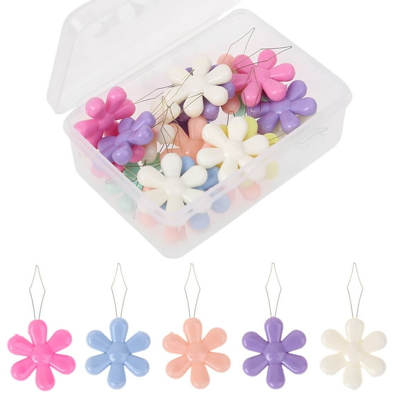 20pcs/box Flower Shape Wire Loop Needle Threaders for Cross Stitch Embroidery Sewing Needlework Thread Guide