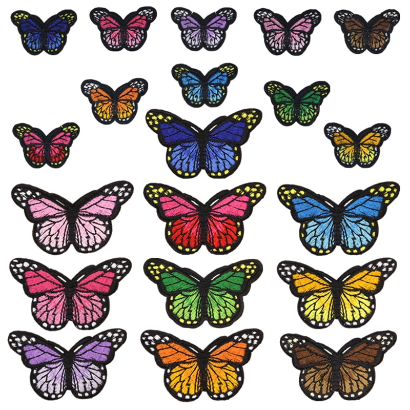20pcs butterfly ironing patches Embroidered sewing ironing Decal