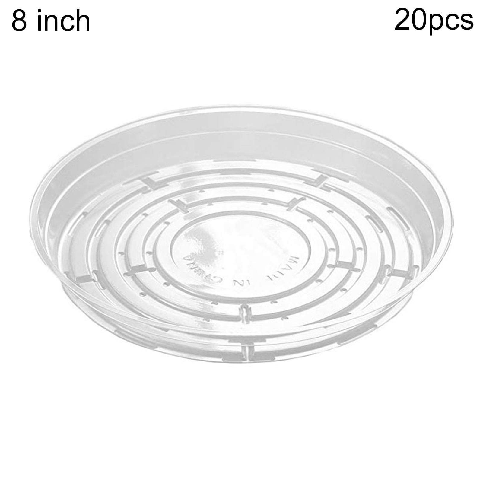 20pcs clear plant saucers flower pot trays, plastic plant saucer drip