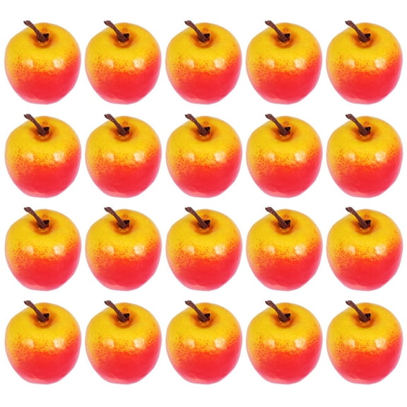 20pcs Assorted Color Mini Imitation Apple Ornaments for Decoration Use Foam PVC Material