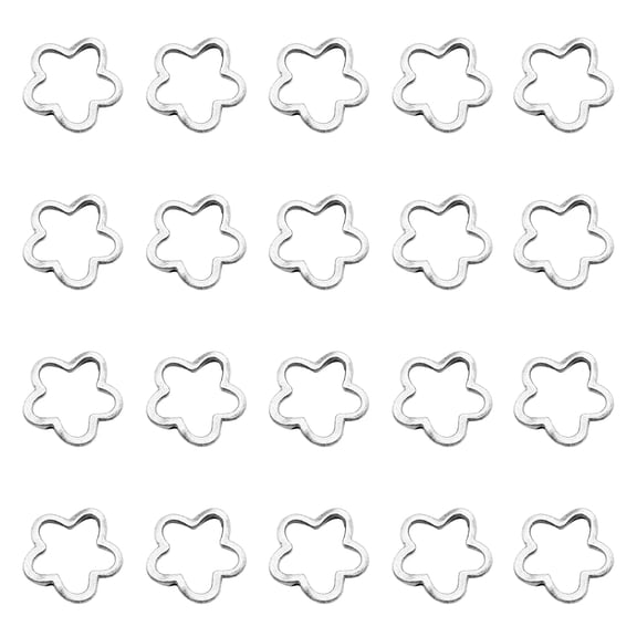20pcs/set 16x16mm Flower Charm Small Holes Flower Charm Bead Hollow Flower Charm Beads Set For Jewelry Making