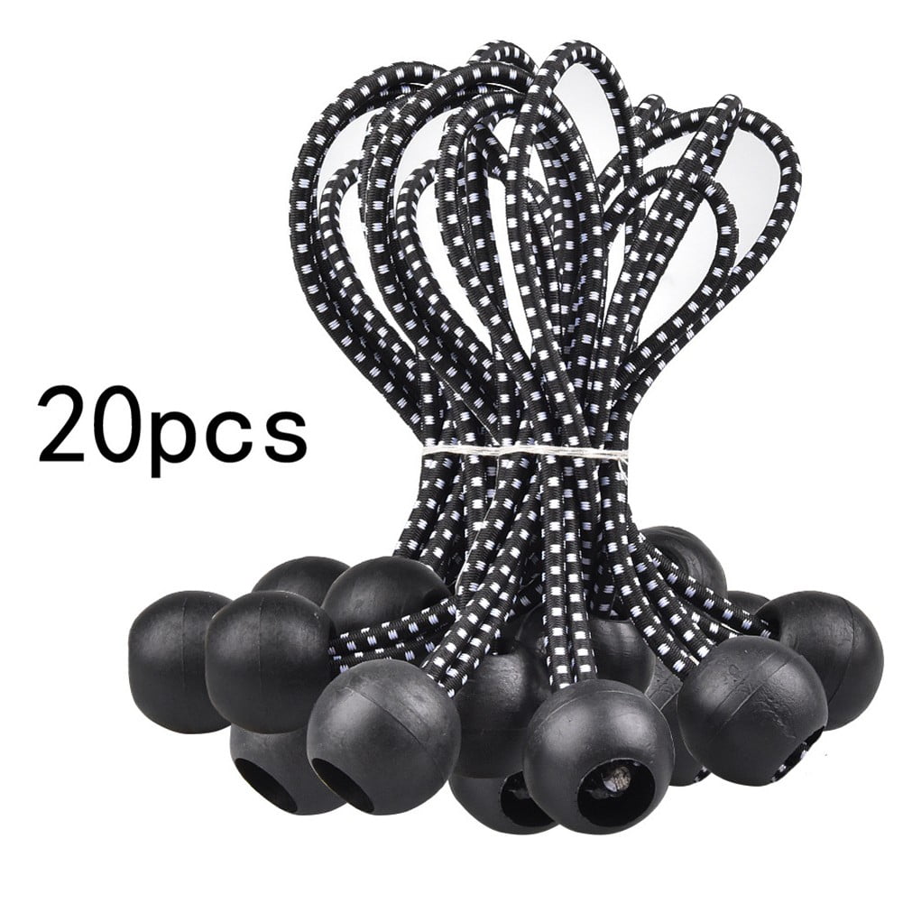 20pcs/set Ball Bungee Cord Outdoor Tent Canopy Tarp Elastic Oxford Rope Tie