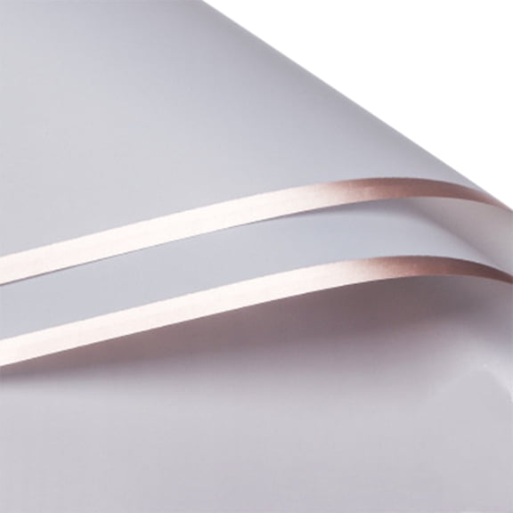 (20pcs silver) gold edge matte paper jelly film bouquet flower wrapping paper flower wrapping paper