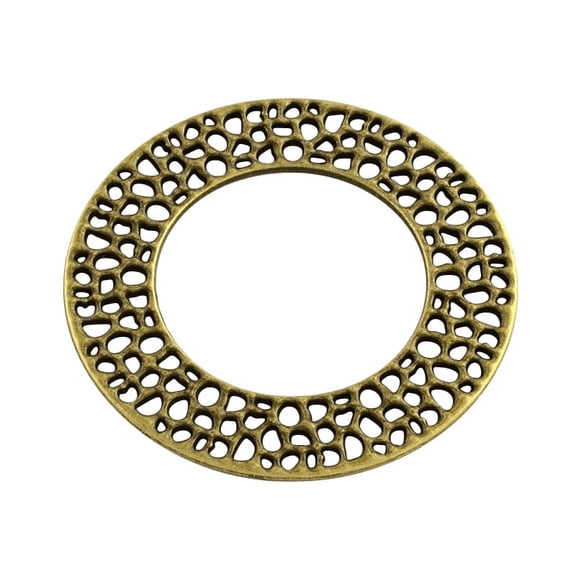 20pcs style Alloy Linking Rings Cadmium Free & Nickel Free & Lead Free Antique Bronze 50x1mm Hole: 29.5mm