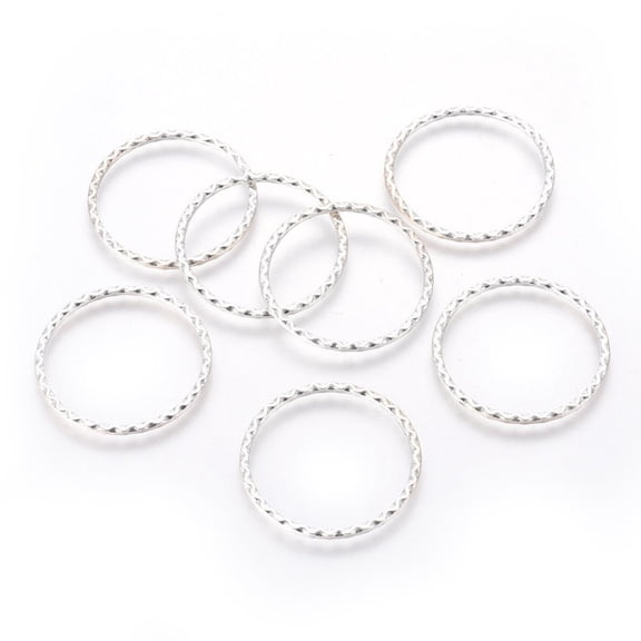 20pcs style Alloy Linking Rings Ring Antique Silver Cadmium Free & Nickel Free & Lead Free 30x2mm Inner Diameter: 26mm