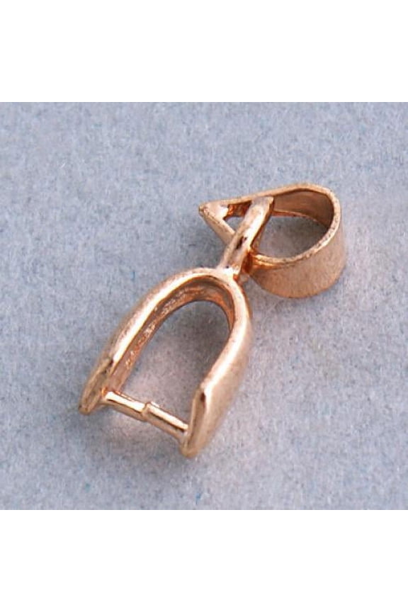 20s 18KGP Plated Clasp Pendant Pinch Bails Connector Findings 15mm