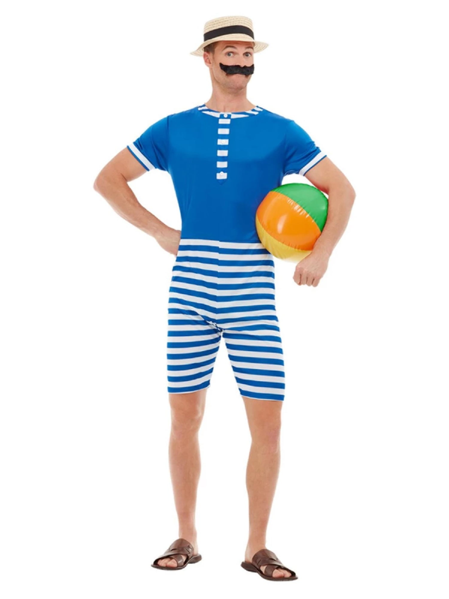 20s Bathing Suit Costume Adult Blue White 20s Bathing Suit Costume Adult Blue White