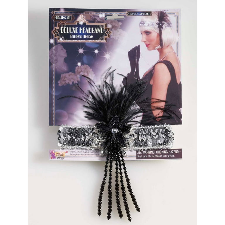 Flapper Headband Adult Silver Flapper Headband Adult Silver