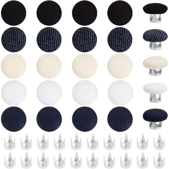 20sets 5 Colors 14.5mm/0.6 Inch Baseball Cap Button Top Replacement Cotton Top Hat Button Replacement Repair Cap Top Buttons for Hat Button Replacement Repair Making