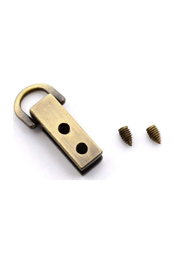 20sets Alloy Metal Buckles Handbag Strap Side Hanging D Ring Hooks Rectangle for Tassel Clip Brushed Bronze 2.6cm