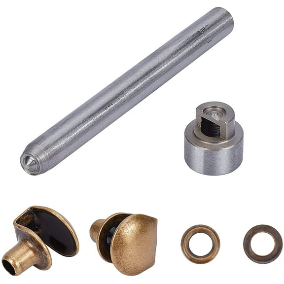 20sets Boot Lace Hooks Kit Brass Shoes Eyelets Buckles and Press Stud Tools with Rivets and Rings DIY