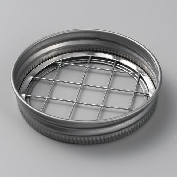 20sets Galvanized Iron with 304 Stainless Steel Mason Jar Flower Frog Lid Insert Grid Organizer for Canning Jars Flat Round 73.5x16mm Inner Diameter: 53mm & 68mm
