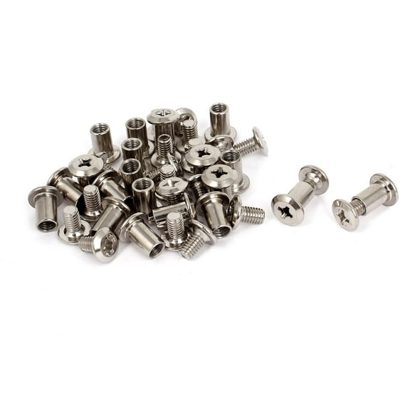20sets M6 Rivet Phillip Head Nut Countersunk Screw Bolt Furniture Fitting