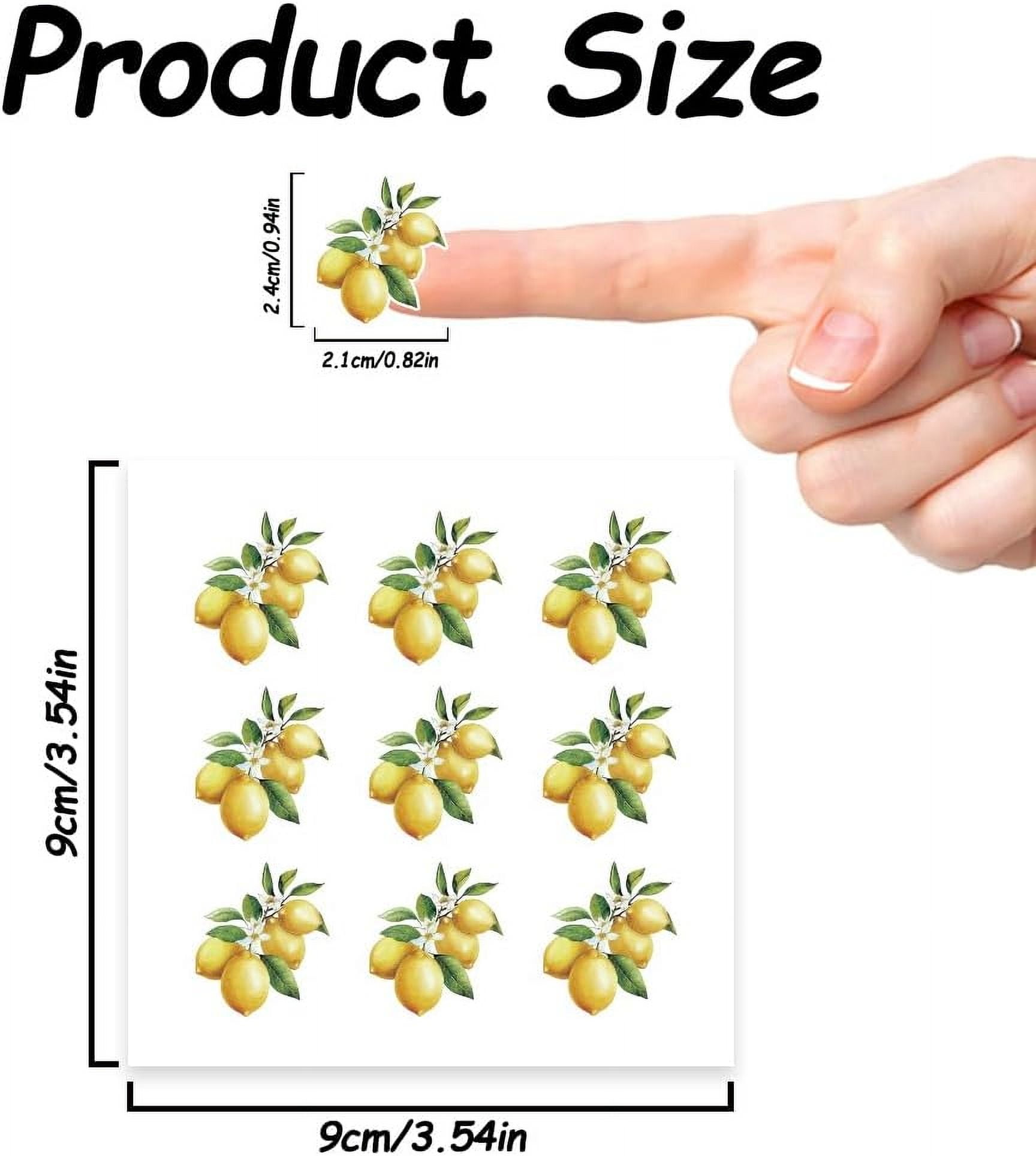Large Lemon Sticker 20sheets 180 pcs Self-Adhesive Lemon Stickers 0.82x0.94 Inch Lemon ...