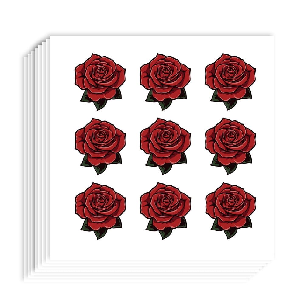 20sheets 180 pcs Self-Adhesive Rose Stickers 0.98x0.86 Inch June Rose ...