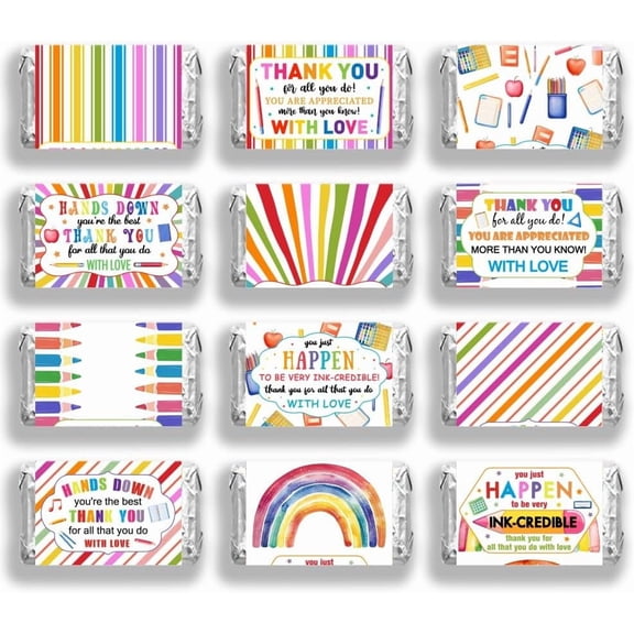 20sheets Leaf Paper Self Adhesive Mini Candy Bar Wrappers Baby Shower Lable Stickers for Baby Boys Girls Shower Decor Mixed Shapes 116x140mm Craft