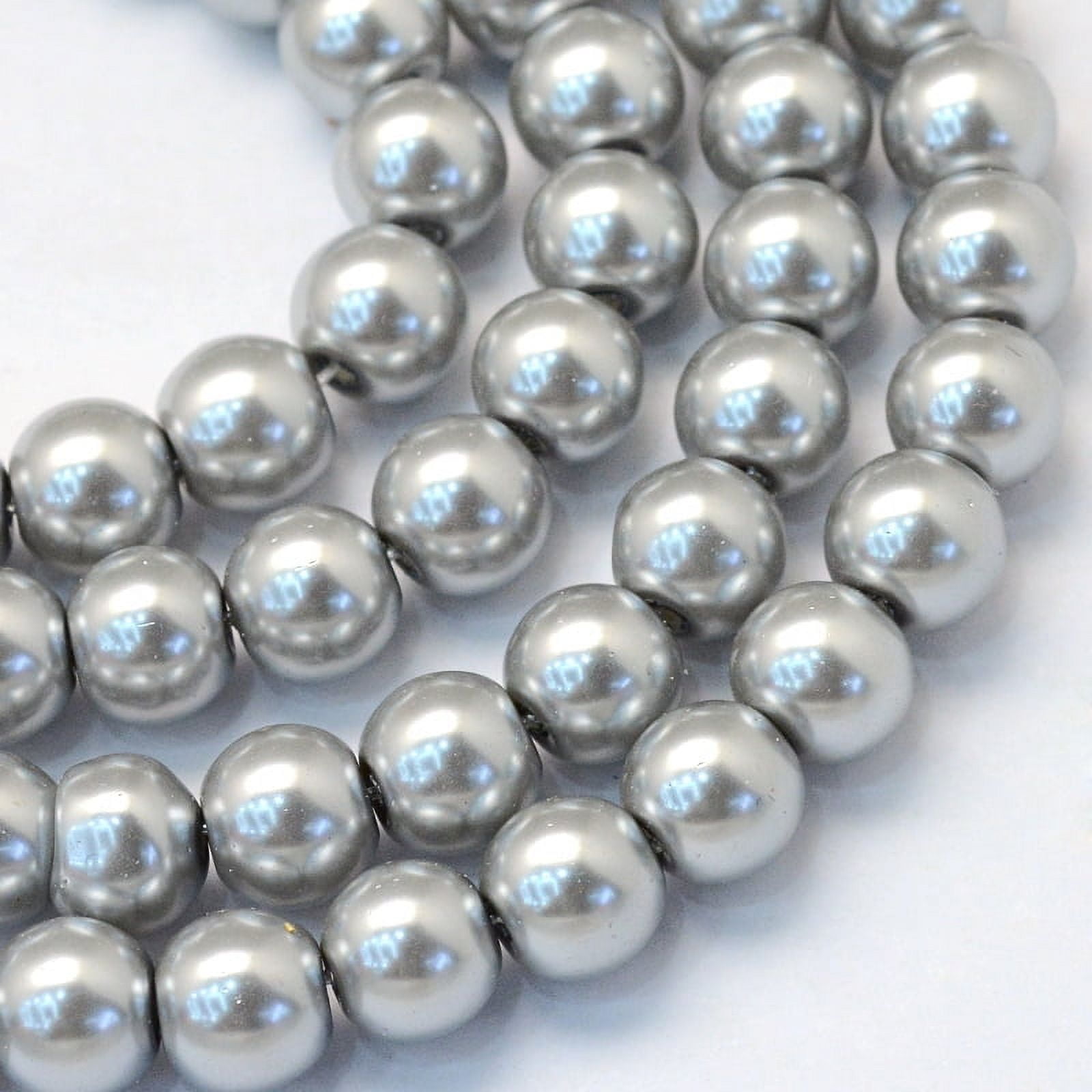 20strands Baking Painted Pearlized Glass Pearl Round Bead Strands Dark Gray 4~5mm Hole: 1mm about 200~210pcs/strand 31.4 inch