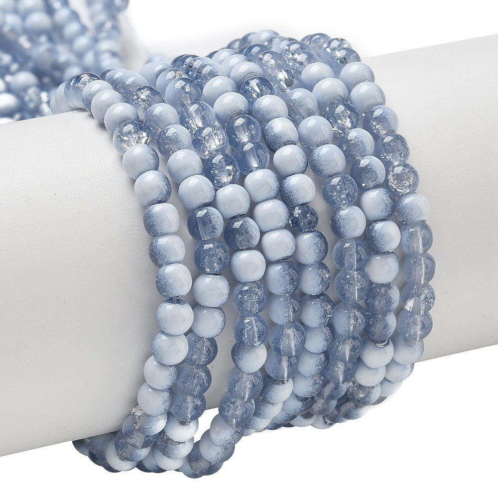 20strands Glass Beads Strands Rondelle Steel Blue 4.5mm Hole: 0.7mm about 208~217pcs/strand 299.21''(760cm)