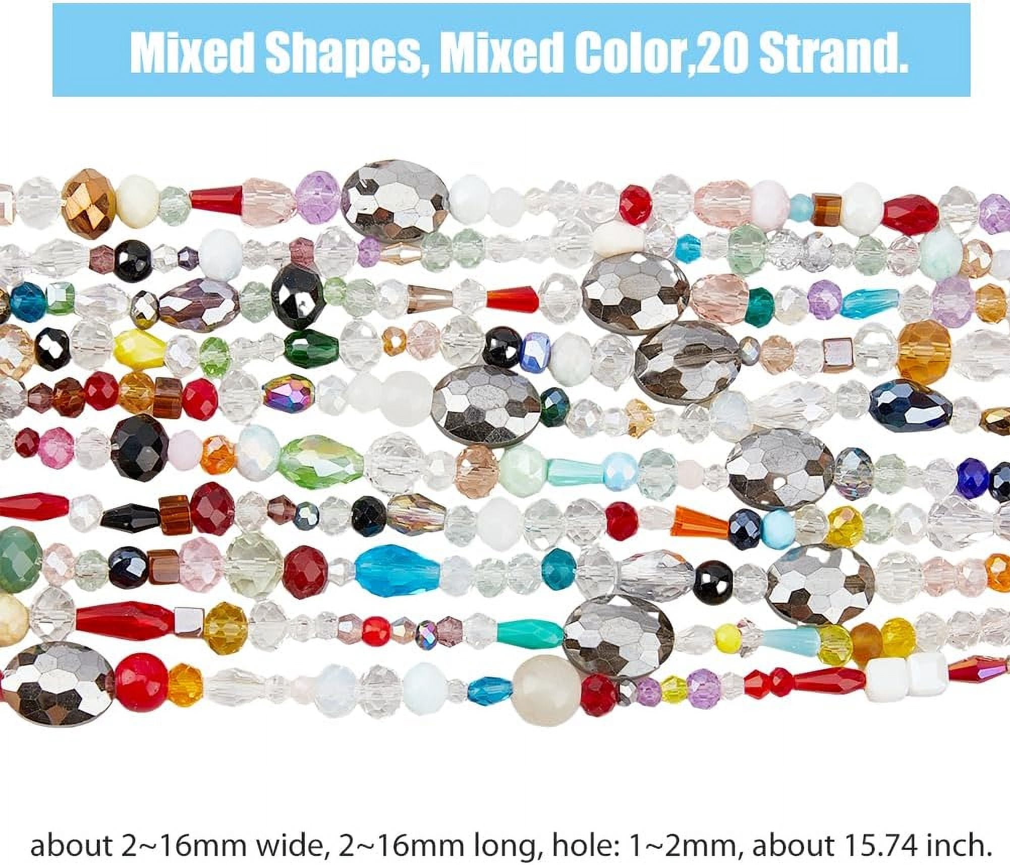 20strands Electroplate Glass Bead Strands Mixed Shapes Mixed color 2~16x2~16mm Hole: 1~2mm about 15.74 inch