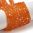 thumbnail image 1 of 20strands Electroplate Transparent Glass Beads Strands Faceted Round Rainbow Orange 4mm Hole: 0.7mm about 87~93pcs/strand 32~33cm, 1 of 4