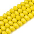 thumbnail image 1 of 20strands Opaque Solid color Imitation Glass Beads Strands Faceted Rondelle Yellow 8x6mm Hole: 1mm about 64~65pcs/strand 40~41cm, 1 of 3