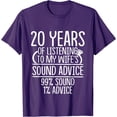 thumbnail image 1 of 20th 20 year Wedding Anniversary Gift Listen Husband Wife T-Shirt, 1 of 2