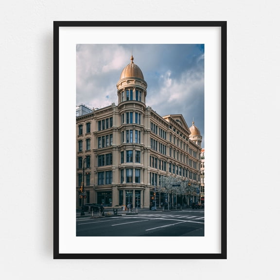 20th & 6th - Manhattan New York Photography Architecture City Vintage Cityscape Street Photography Black Framed Wall Art Print 6 x 8 inches