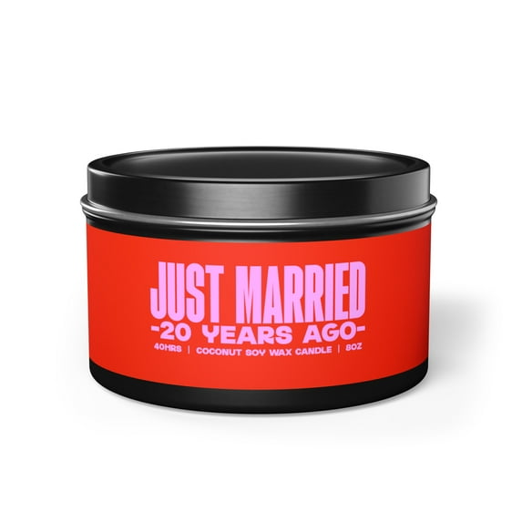 20th Anniversary 20 Years Wedding Married Tin Candle Gifts Funny Home Decor