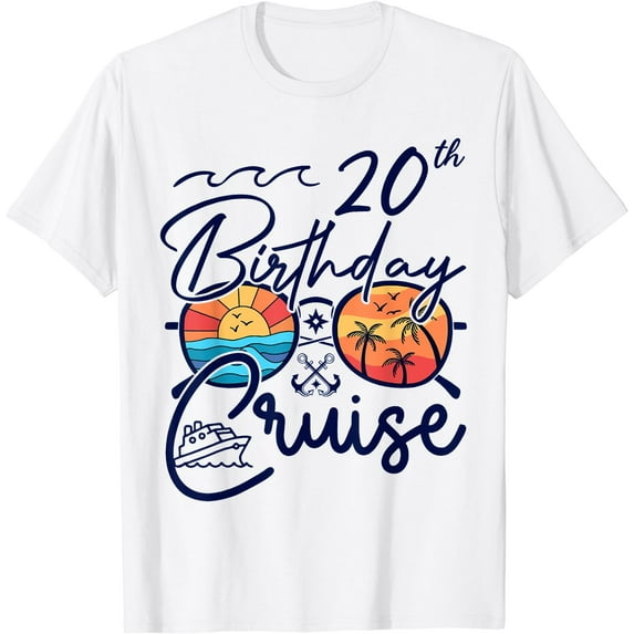 20th Birthday Cruise Squad Gifts 2023 Matching Party Family T-Shirt White Medium