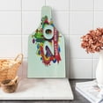 thumbnail image 1 of 20th Birthday Cutting Board, Geometric Shapes Design with Castle Circles on Backdrop 20 Theme Image, Decorative Tempered Glass Cutting and Serving Board, Wine Bottle Shape, Multicolor, by Ambesonne, 1 of 1