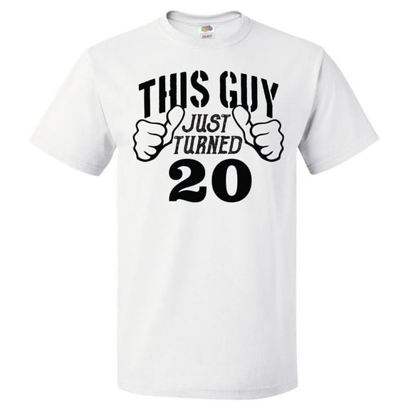 20th Birthday Gift For 20 Year Old This Guy Turned 20 T Shirt Gift