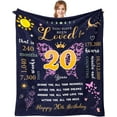 thumbnail image 1 of 20th Birthday Gifts for Women/Girls, Gifts for 20 Year Old Female, 20th Birthday Decorations for Women, 20 Year Old Girl Gifts, Gifts for 20 Year Old Girl/Women Throw Blanket 60"x50", 1 of 5